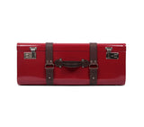 Maroon travel trunk