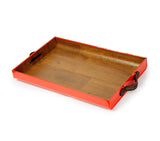 wooden tray with handles