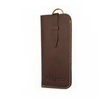 brown leather glasses case