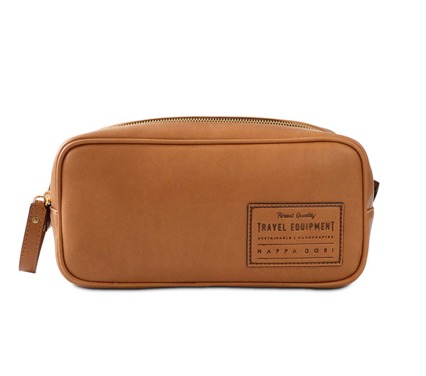 MARLOW DOPP KIT - APPLE LEATHER