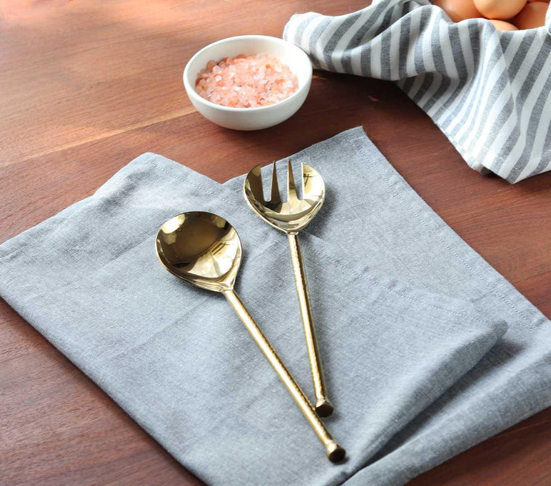 SERVING SPOON SET OF 2 - GOLD