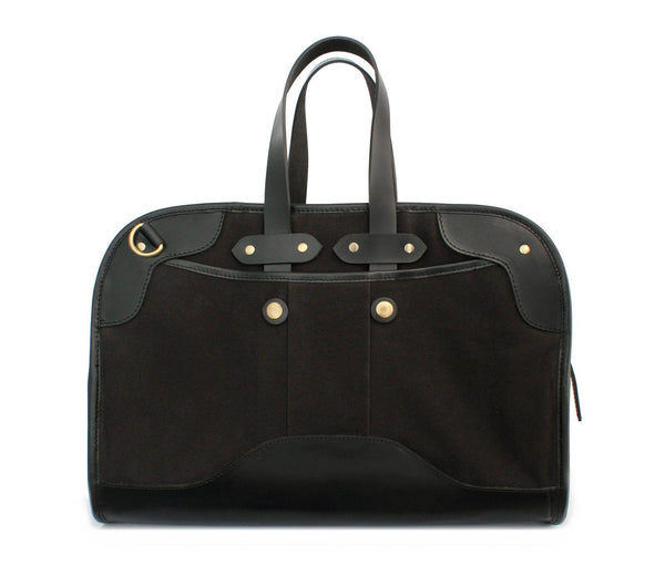 black leather look laptop bag