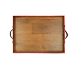 plain wooden tray